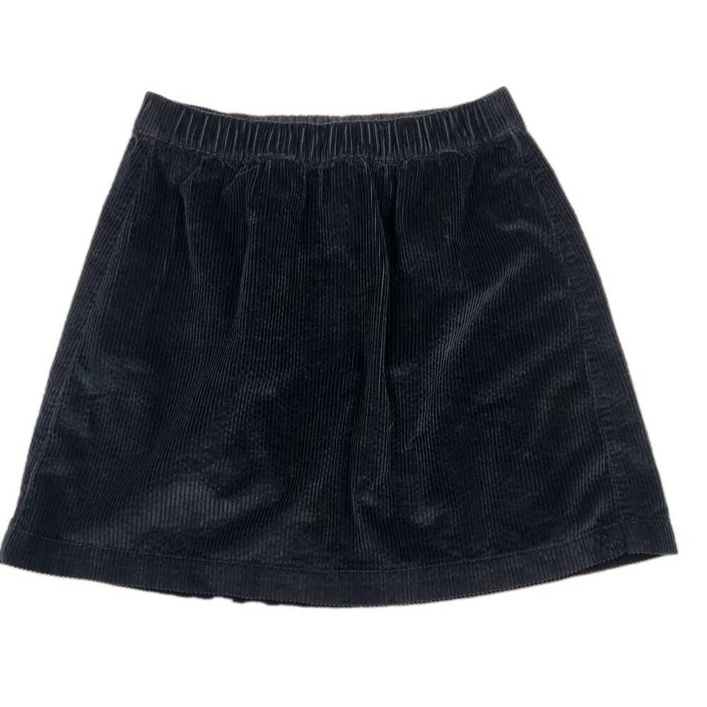 American Eagle Corduroy Mini Skirt Black Womens S Long Retro Hippie Hipster
